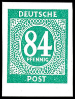 84 Pfg. Ziffern, Ungezähnt, Postfrisch, Gepr. Schlegel BPP, Mi. 250,-, Katalog: 936U ** - Autres & Non Classés