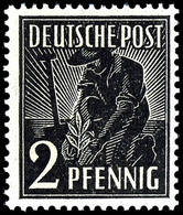 2 Pfg. Arbeiter, Dünnes Papier, Postfrisch, Gepr. Schlegel BPP, Mi. 200,-, Katalog: 943ay ** - Other & Unclassified