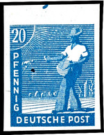 20 Pfg. Arbeiter Ungezähnt, Postfrisch, Sign. Dr. Dub, Mi. 300,-, Katalog: 950U ** - Sonstige & Ohne Zuordnung