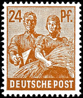 24 Pfg. Arbeiter Dunkelgelbbraun, Postfrisch, Farbbefund Bernhöft, Mi. 600,-, Katalog: 951c ** - Sonstige & Ohne Zuordnung