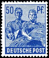 50 Pfg. Arbeiter, Dünnes Papier, Postfrisch, Gepr. Schlegel BPP, Mi. 300,-, Katalog: 955y ** - Sonstige & Ohne Zuordnung