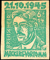 6+14 Pfg Grün, Probedruck Auf Ungummiertem Graubraunem Papier, Ungezähnt, Tadellos, Gepr. Thom BPP, Mi. 600,-, Katalog:  - Autres & Non Classés