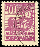 40 Pf. Violettpurpur, Tadellos, Gest., Gepr. Thom BPP, Katalog: 40yb O - Sonstige & Ohne Zuordnung