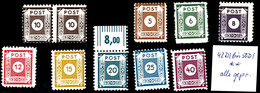 5 Pf. - 40 Pf. Mit Coswig-Zähnung I (L10), Postfrisch, Alle Gepr., Meist Ströh BPP, Mi. 500,-, Katalog: 42/50DI ** - Sonstige & Ohne Zuordnung