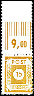 15 Pf. Gelbocker, Zähnung Coswig I, Tadellos Postfrisch, Gepr. Ströh BPP, Mi. 550,-, Katalog: 47DIb ** - Sonstige & Ohne Zuordnung