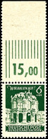 6 Pfg Wiederaufbau Dunkelgraugrün Mit Zähnungsabart L 11 : 11½, Postfrisch Mit Oberrand, Tadellos, Neues Fotoattest Dr.  - Sonstige & Ohne Zuordnung