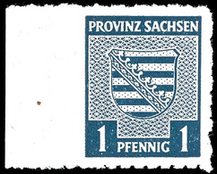 1 Und 5 Pfg Wappen Mit Nähmaschinendurchstich, Je Mit Bogenrand (die 1 Pfg Links Undurchstochen), Tadellos Postfrisch, F - Sonstige & Ohne Zuordnung