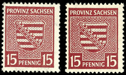 15 Pf. Lilakarmin, 2 Tadellos Postfrische Werte, Einmal Gepr. Ströh BPP, Katalog: 80Xa ** - Sonstige & Ohne Zuordnung