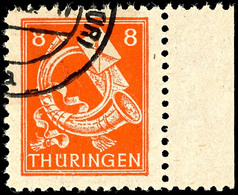 8 Pf. Rotorange, Yy-Papier, Gest., Gepr. Ströh BPP, Mi. 220,-, Katalog: 96AYyy O - Sonstige & Ohne Zuordnung