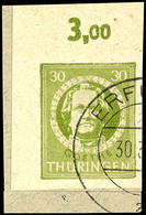 30 Pf. Gelbgrün, Probedruck Auf T-Papier, Auf Briefstück, Gepr. Ströh BPP, Katalog: 99V1 BS - Sonstige & Ohne Zuordnung