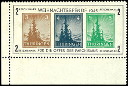 Kleiner Weihnachtsblock, X-Papier, Type V, Postfrisch A. D. Rechten Unteren Bogenecke, Erhöht Gepr. Dr. Jasch BPP, Katal - Sonstige & Ohne Zuordnung