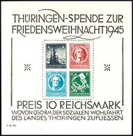 Blockausgabe "Friedensweihnacht 1945", Papier X, Type II, Postfrisch, Im Linken Bereich Bugspuren Und Links Oben Eckbug  - Sonstige & Ohne Zuordnung