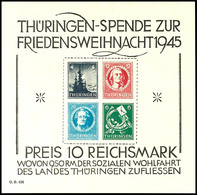 Blockausgabe "Friedensweihnacht 1945", Papier X, Type IV, Tadellos Postfrisch, Fotoattest Nagler VP (2019) "echt Und Ein - Sonstige & Ohne Zuordnung