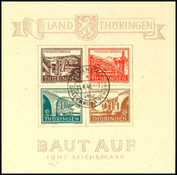 Brückenbaublock, Y-Papier, Type II, Gestempelt, Fotoattest Ströh BPP "echt, ..im Linken Rand Sind Kleine Blaustiftflecke - Sonstige & Ohne Zuordnung