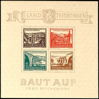 Brückenbaublock, Y-Papier, Type I/III, Postfrisch, Katalog: Bl.4ay I/III ** - Sonstige & Ohne Zuordnung