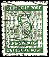 5 Pf. Mit Postmeistertrennung Roßwein, Wz. Y, Gest., Gepr. Ströh BPP, Mi. 400,-, Katalog: 116CY O - Sonstige & Ohne Zuordnung