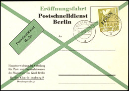 1 M. Schwarzaufdruck Gestempelt "BERLIN SW 11/ 1.3.49" Auf Amtlichem FDC Zur Eröffnung Des Postschnelldienstes, Unbeschr - Andere & Zonder Classificatie