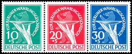 10 Pfg. Währungsgeschädigte Mit Plattenfehler I Und 30 Pfg. Mit Plattenfehler I, Mit 20 Pfg. Als Waagerechter 3er-Streif - Andere & Zonder Classificatie