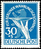 30 Pfg. Währungsgeschädigte Mit Plattenfehler I, Postfrisch, Mi. 250.-, Katalog: 70I ** - Altri & Non Classificati