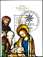 Weihnachtsblock In Überformat 70 X 93 Mm, Mit Ersttagssonderstempel, Geprüft Und Befund Schlegel BPP, Mi. 220.-, Katalog - Sonstige & Ohne Zuordnung