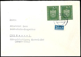 10 + 5 Pfg Deutsches Museum, 2 Werte Auf Portgerechtem Doppelt Schweren Ortsbrief  Von "KASSEL 21.5.54", Tadellos, Mi. 1 - Sonstige & Ohne Zuordnung
