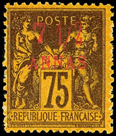 7½  A. Auf 75 C. Dunkellila/orange, Postfrisch, Mi. 1.250,-, Katalog: 15 ** - Autres & Non Classés