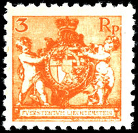 1921, 3 Rp Landeswappen, Gezähnt 9 1/2, Tadellos Postfrisch, Unsigniert, Mi. 450.-, Katalog: 47A ** - Liechtenstein