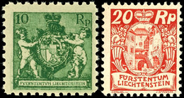 1921/26, Zwei Bessere Postfrische Werte, Mi. 255,--, Katalog: 50A, 70 ** - Liechtenstein