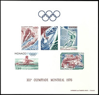 1976, Blockausgabe Olympische Spiele Als Epreuve De Luxe Auf Kartonpapier, Ungebraucht O.G. Wie Verausgabt, Tadellos, Ka - Altri & Non Classificati