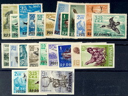 1956, "Tiere" Kpl. Tadellos Postfrisch. Dazu Die Gleiche Serie In Ungezähnt Und Anderen Farben (MiNr. 1614-25), Mi. 190, - Autres & Non Classés