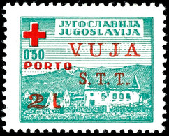 ZWANGSZUSCHLAGSPORTOMARKEN: 1948, 2 L. Auf 0,50 Din. Mit Aufdruck, Tadellos Postfrisch, Seltene Marke, Auflage Nur 6.000 - Altri & Non Classificati