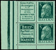 Geschäftsanzeigen Haasenstein & Vogler + 5 Pfg Luitpold Und Briefmarken Paul Kohl Chemnitz + 5 Pfg Luitpold, Zwei Waager - Other & Unclassified