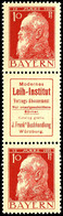 10 Pfg Luitpold + Modernes Leihinstitut J. Frank Buchhandlung + 10 Pfg Luitpold, Senkrechter Zusammendruck, Tadellos Pos - Sonstige & Ohne Zuordnung