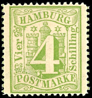 4 Schilling Gelbgrün, Gezähnt, Tadellos Postfrischer Kabinettstück, Katalog: 16a ** - Andere & Zonder Classificatie