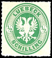 1/2 Schilling Dunkelgelblichgrün, Durchstich 11 3/4, Tadellos Postfrisches Kabinettstück, Unsigniert, Katalog: 8A ** - Sonstige & Ohne Zuordnung