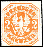 2 Kreuzer Orange, Tadellos Durchstochenes Kabinettstück In Farbfrischem Zustand, Postfrisch, Unsigniert., Katalog: 23 ** - Autres & Non Classés