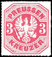 3 Kreuzer Karmin, Tadellos Postfrisches Kabinettstück In Farbfrischem Zustand, Unsigniert., Katalog: 24 ** - Other & Unclassified