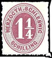 1 1/4 Schilling Lebhaftrotlila, Tadellos Postfrisches Kabinettstück, Unsigniert., Katalog: 14 ** - Schleswig-Holstein