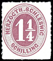 1 1/4 Schilling Mattlila, Tadellos Postfrisches Kabinettstück, Unsigniert., Katalog: 18e ** - Schleswig-Holstein