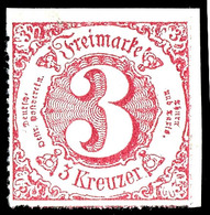 3 Kreuzer Lilarot, Farblos Durchstochen, Farbfrisches Kabinettstück, Tadellos Postfrisch, Unsigniert., Katalog: 42 ** - Altri & Non Classificati