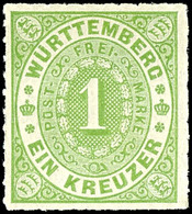 1 Kreuzer Gelbgrün, Farbfrisches Kabinettstück, Tadellos Postfrisch, Unsigniert., Katalog: 36a ** - Sonstige & Ohne Zuordnung