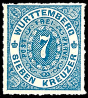 7 Kreuzer Tiefblau, Farbfrisches Kabinettstück, Tadellos Postfrisch, Gepr. Thoma BPP, Katalog: 39a ** - Sonstige & Ohne Zuordnung