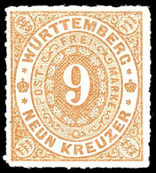 9 Kreuzer Braun, , Farbfrisches Kabinettstück, Tadellos Postfrisch, Unsigniert. Fotobefund Irtenkauf BPP: "echt Und Einw - Sonstige & Ohne Zuordnung