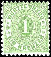 1 Kreuzer Gelbgrün, Farbfrisches Kabinettstück, Tadellos Postfrisch, Gepr. Irtenkauf BPP, Katalog: 43 ** - Sonstige & Ohne Zuordnung