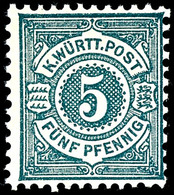 5 Pfg Schwarzblaugrün, Farbfrisches Kabinettstück, Tadellos Postfrisch, Unsigniert, Fotobefund Heinrich BPP, Katalog: 56 - Sonstige & Ohne Zuordnung