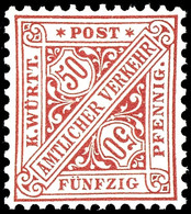 50 Pfg Lebhaftbraunrot, Farbfrisches Kabinettstück, Tadellos Postfrisch, Gepr. Pfenninger, Katalog: 211 ** - Sonstige & Ohne Zuordnung