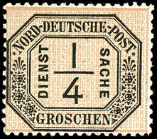 1/4 Groschen Dienstmarke, Farbfrisches Kabinettstück, Tadellos Postfrisch, Unsigniert., Katalog: 1 ** - Other & Unclassified