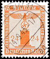 24 Pfg Parteidienstmarke O.Wz. Mit Waagerechter Gummiriffelung, Zentrisch Gestempelt "BERLIN SW 11 14.9.43", Tadellos, G - Other & Unclassified