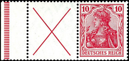 Germania 1912, X + 10 Pfg Germania, Waagerechter Zusammendruck, Tadellos Postfrisch, Unsigniertes Luxusstück, Fotoattest - Sonstige & Ohne Zuordnung