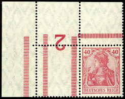 Leerfeld + 40 Pfg Germania, Waagerechter Zusammendruck, Tadellos Postfrisch, Mi. 900.-, Katalog: RL6b ** - Sonstige & Ohne Zuordnung